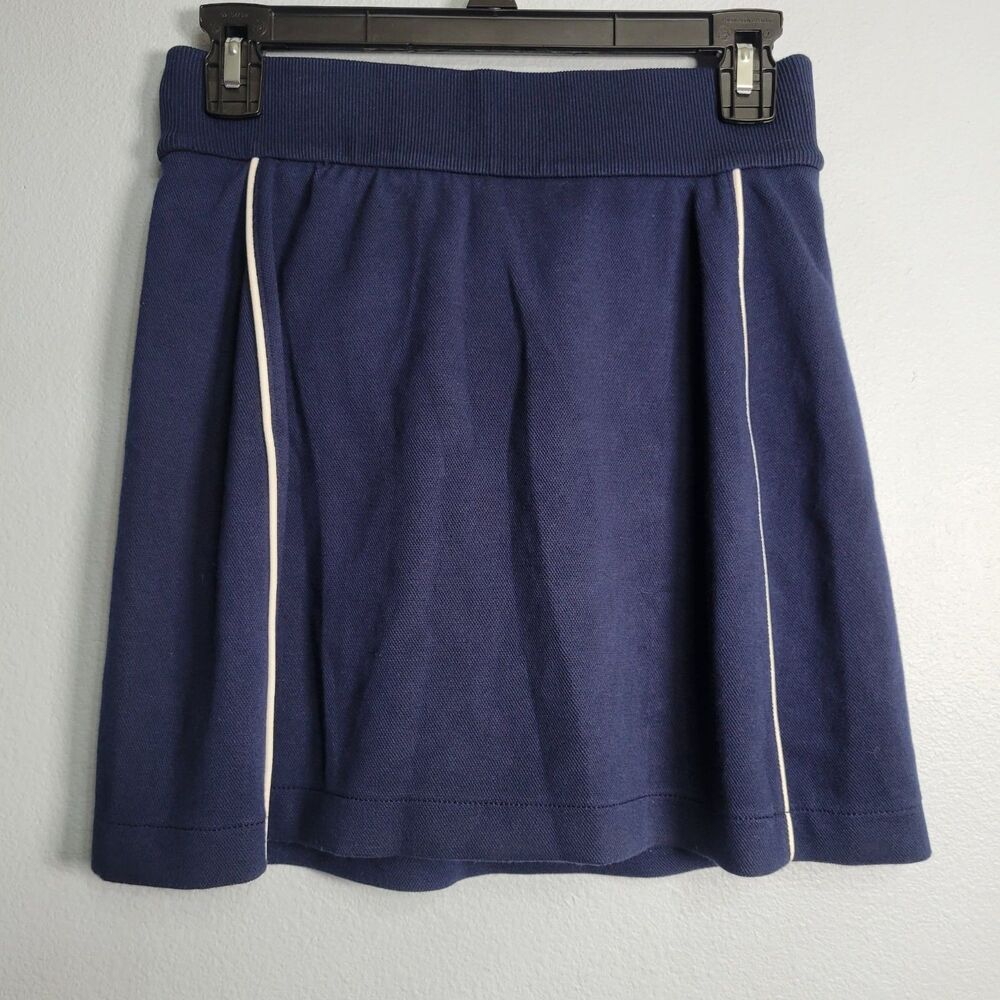 SPANX AirPique Skort Navy Blue White Tennis Golf Small S Mini Athleisure Preppy